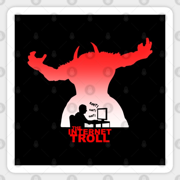 Funny Internet Troll Keyboard Warrior Social Media Addict Funny Meme Sticker by BoggsNicolas